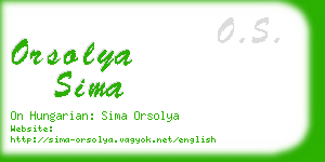 orsolya sima business card